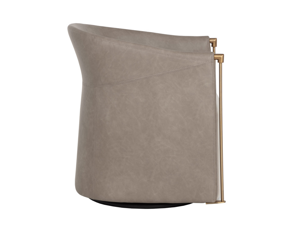 Leontine Swivel Meg Taupe / Ivanhoe Mineral Lounge Chair