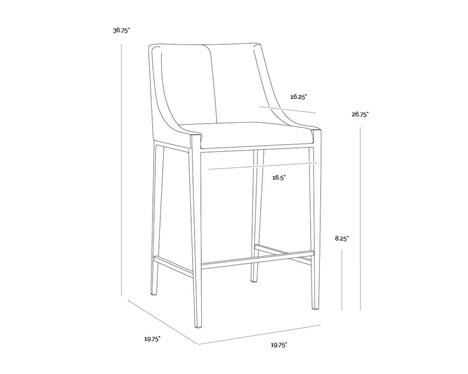 Dionne Monument Pebble Counter Stool