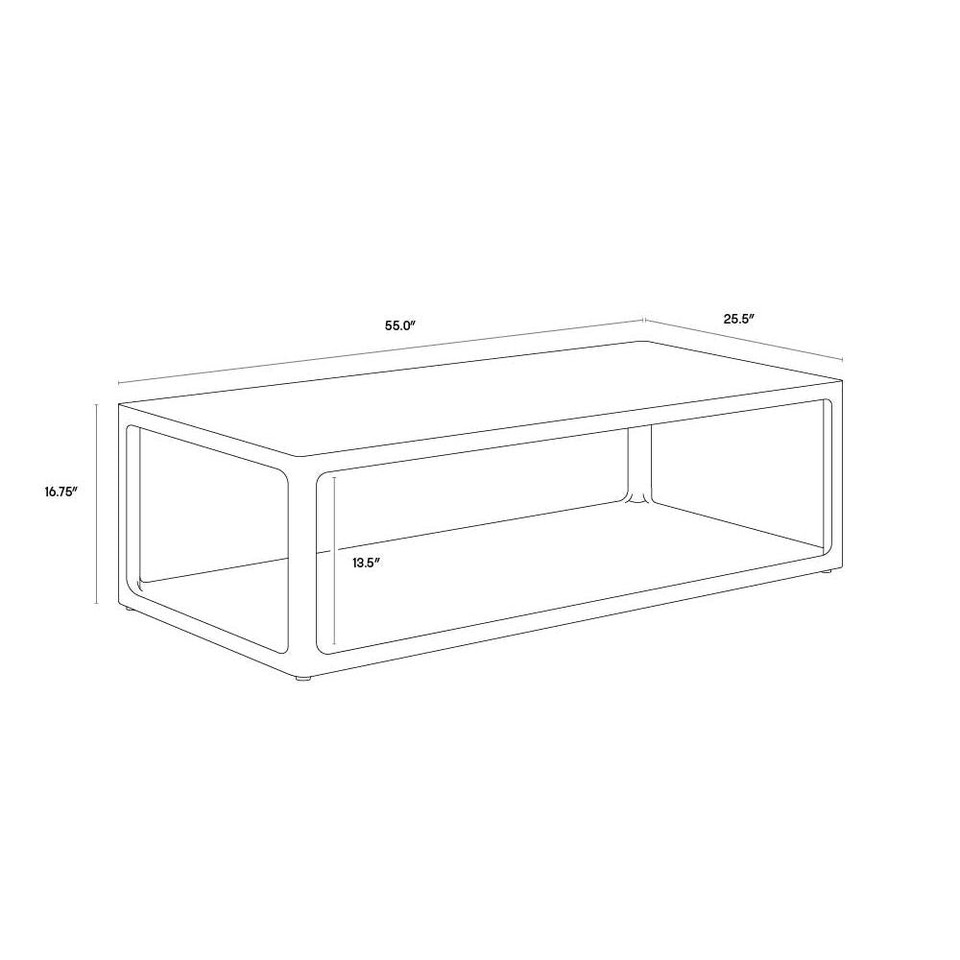 Doncaster Smoke Grey Coffee Table, view 3