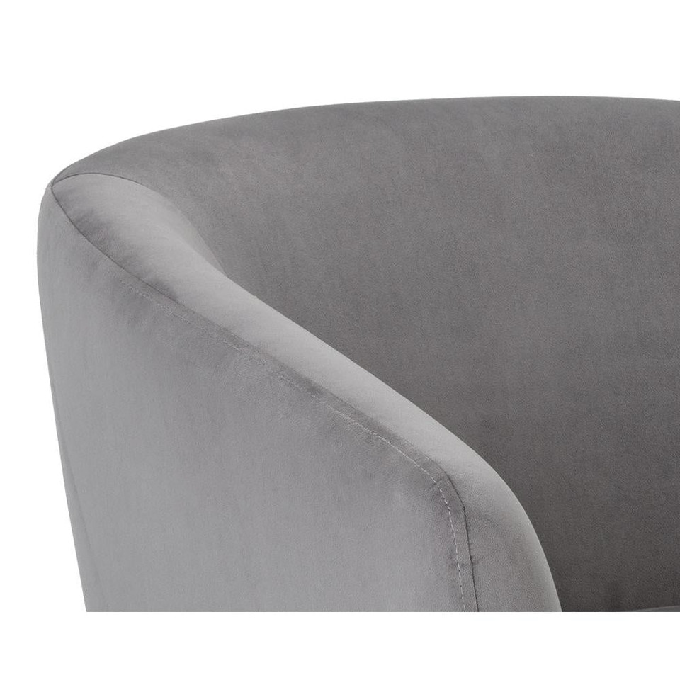 Treviso Swivel Antonio Charcoal Lounge Chair, view 2