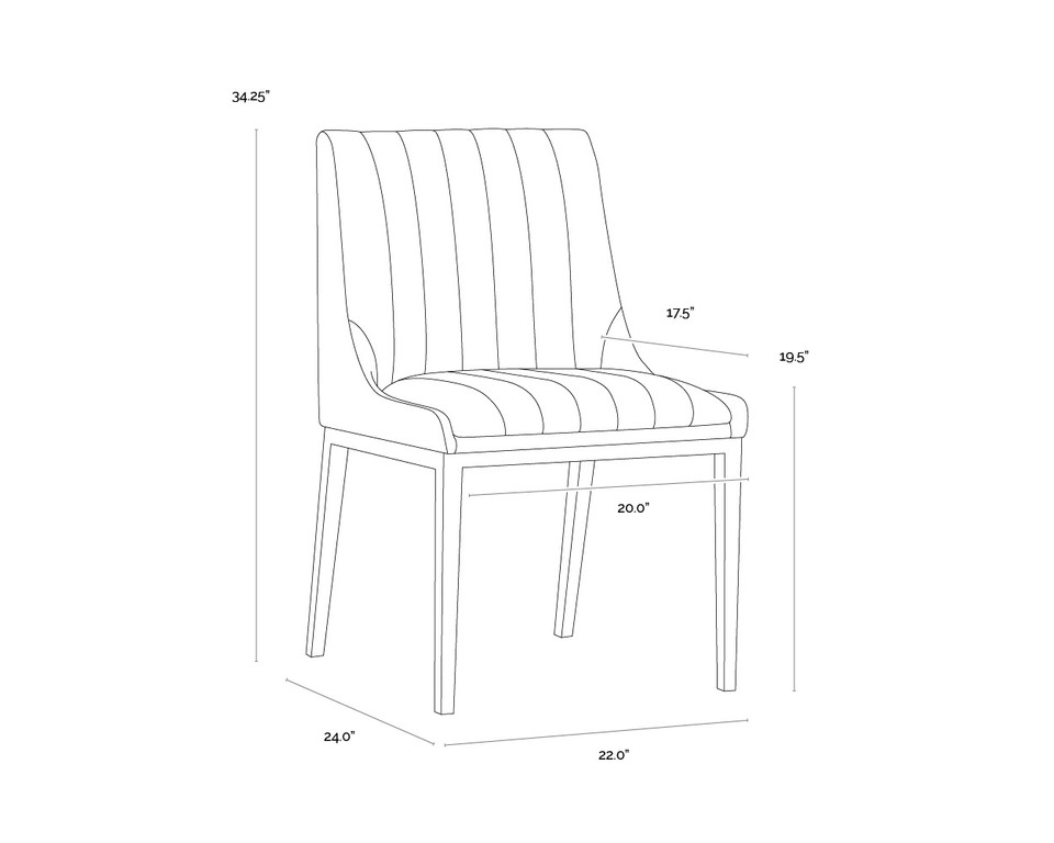 Halden Beige Linen Dining Chair