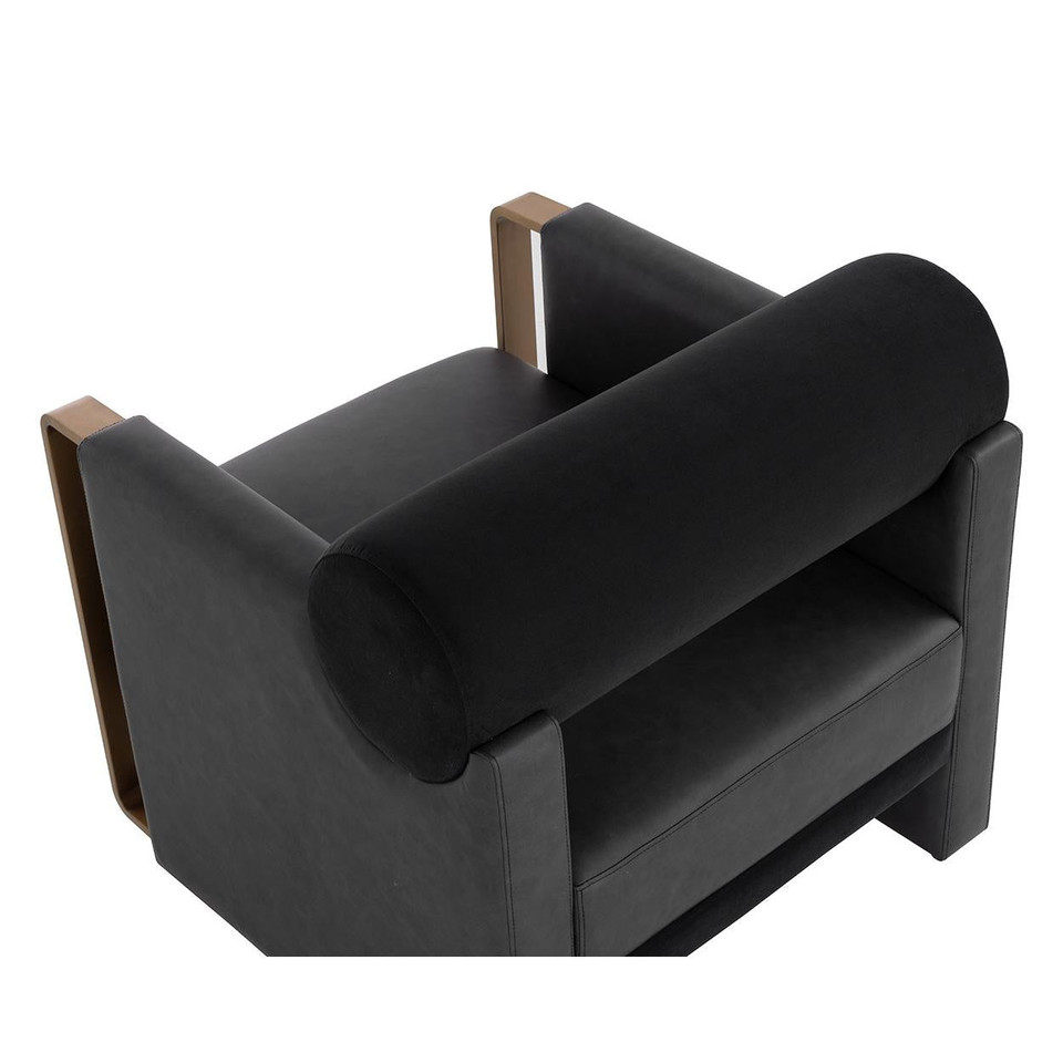 Edgar Bravo Black / Abbington Black Lounge Chair
