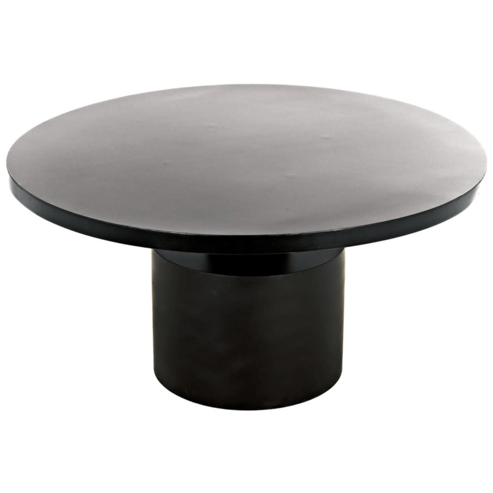 Marlow Round Black Steel Dining Table, view 4
