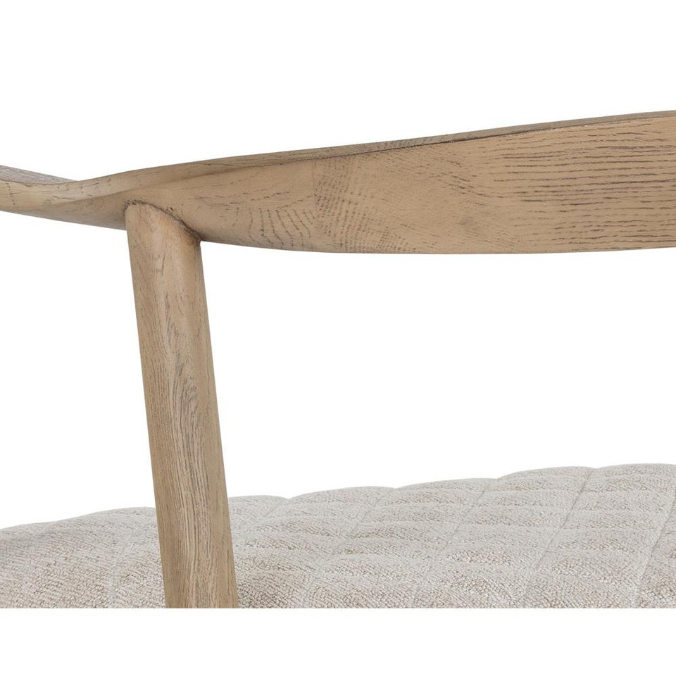 Jeremy Dining Weathered Oak - Dove Cream Armchair, view 4