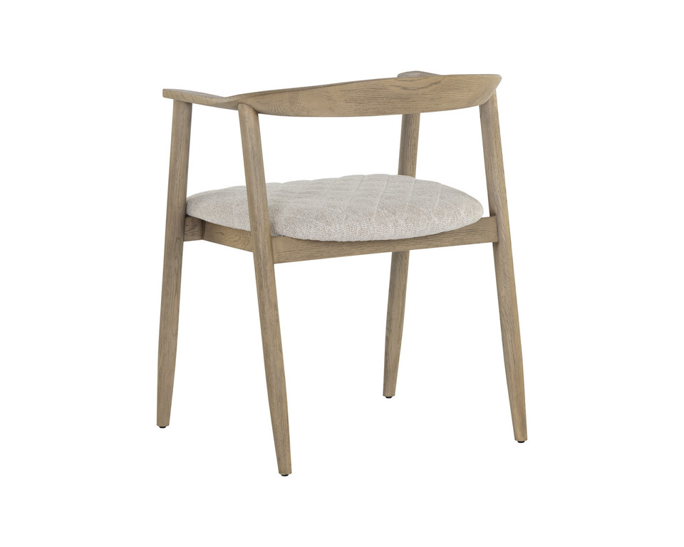 Jeremy Dining Weathered Oak - Dove Cream Armchair