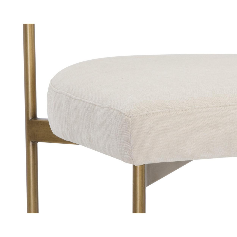 Seneca Antique Brass - Danny Ivory Dining Chair