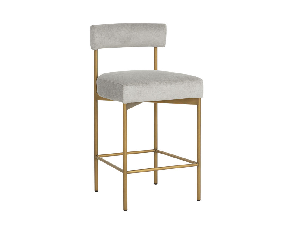 Seneca Antique Brass - Polo Club Stone Counter Stool