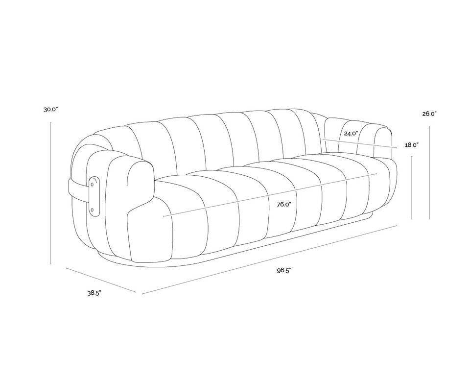 Tadeo Warm Brown - Dove Cream Sofa