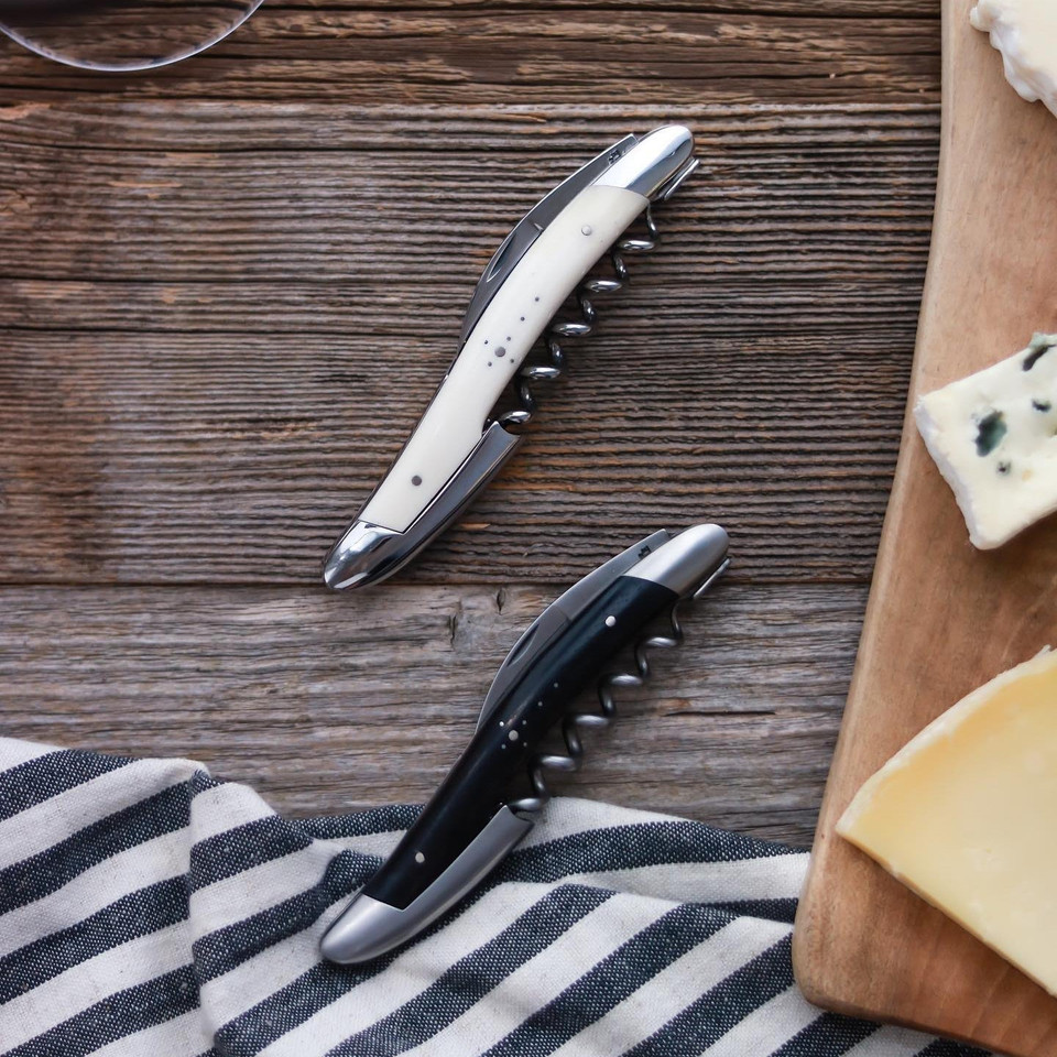 Forge de Laguiole Corkscrew Bone Handle - Corkscrew Detail | Bone & Brass