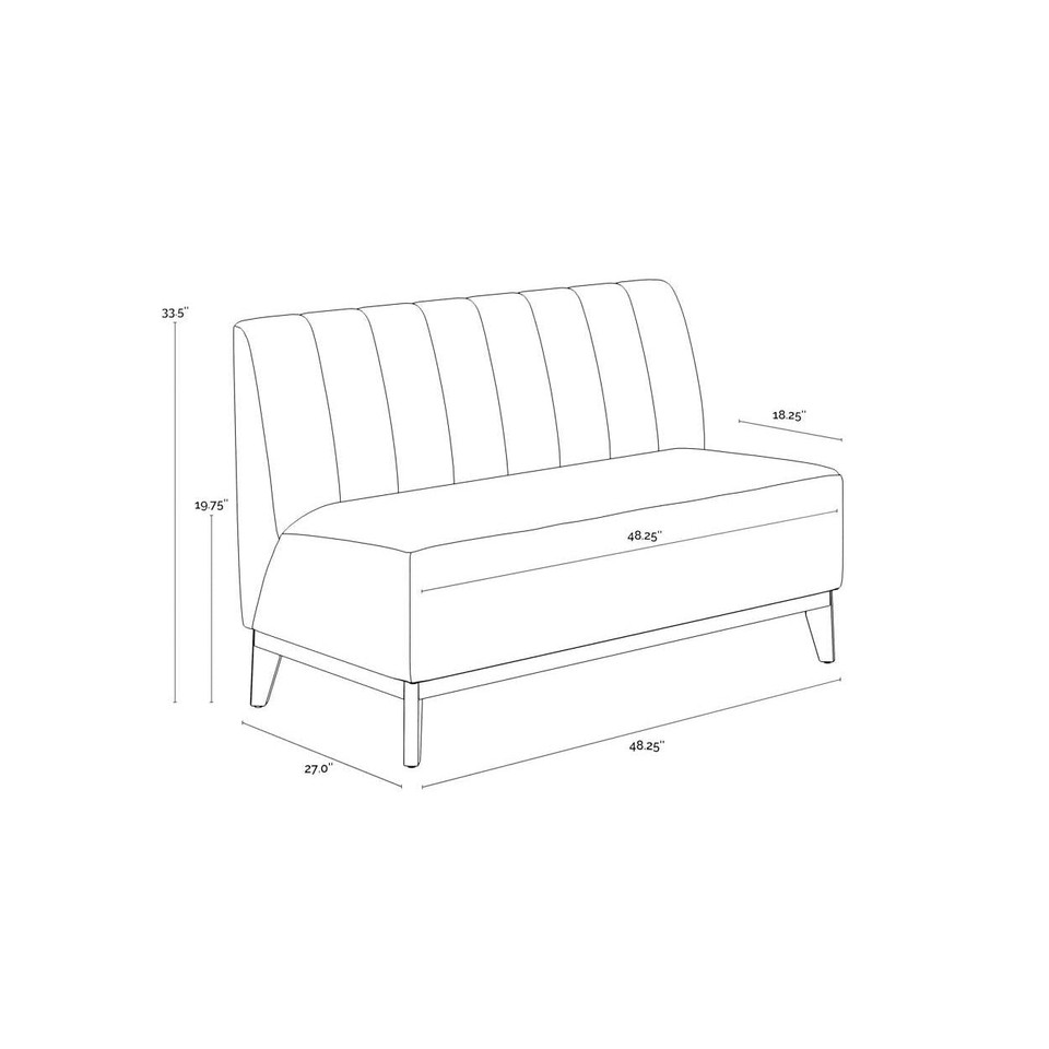 Kosovo Banquette Brown - Abbington Navy, view 2