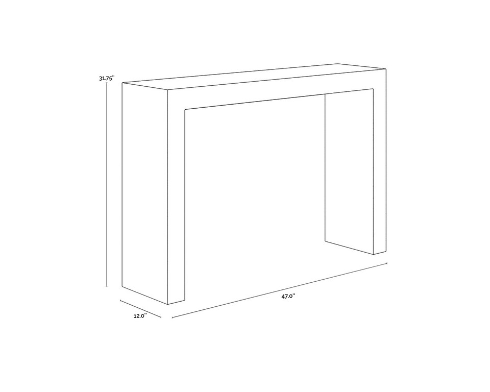 Axle Marble Look - Black Console Table