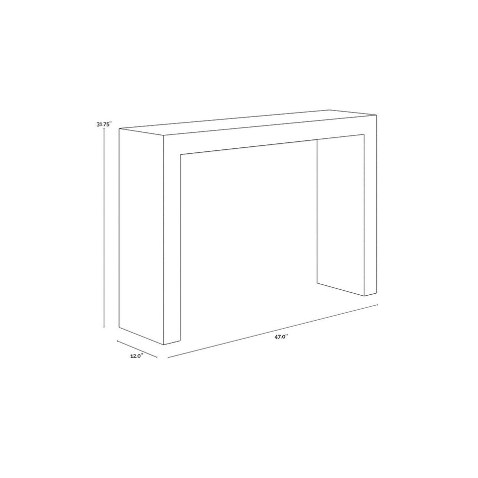 Axle Marble Look - Black Console Table, view 2