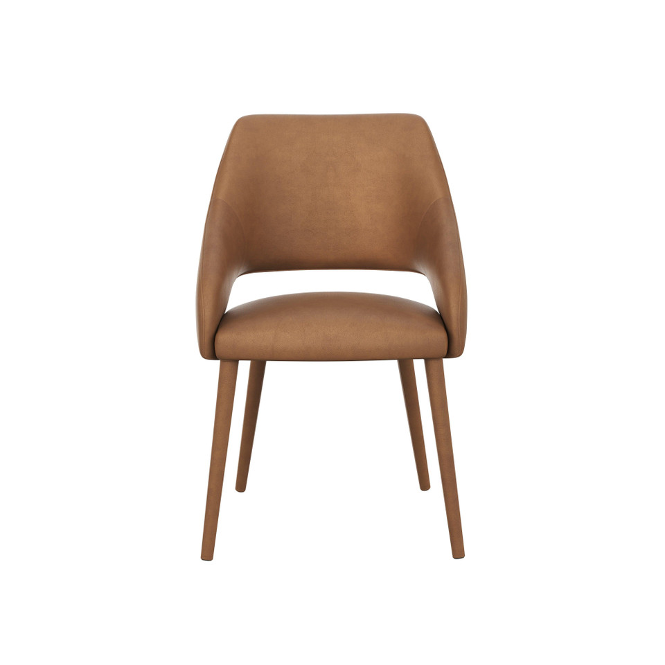 Galen Dining Missouri Cognac Leather Armchair