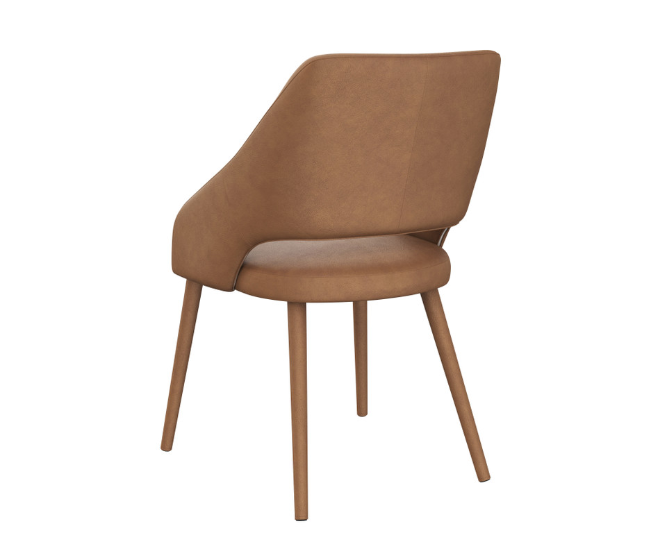 Galen Dining Missouri Cognac Leather Armchair