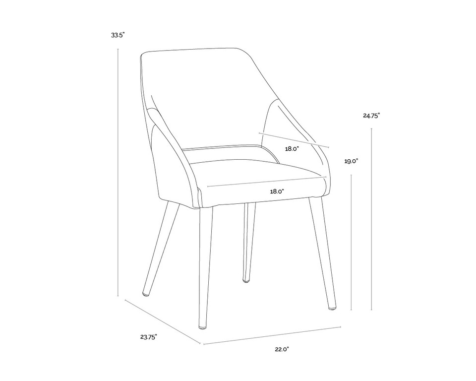 Galen Dining Missouri Cognac Leather Armchair