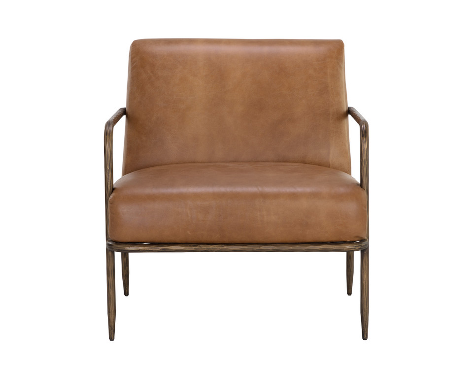 Lathan Tan Leather Lounge Chair