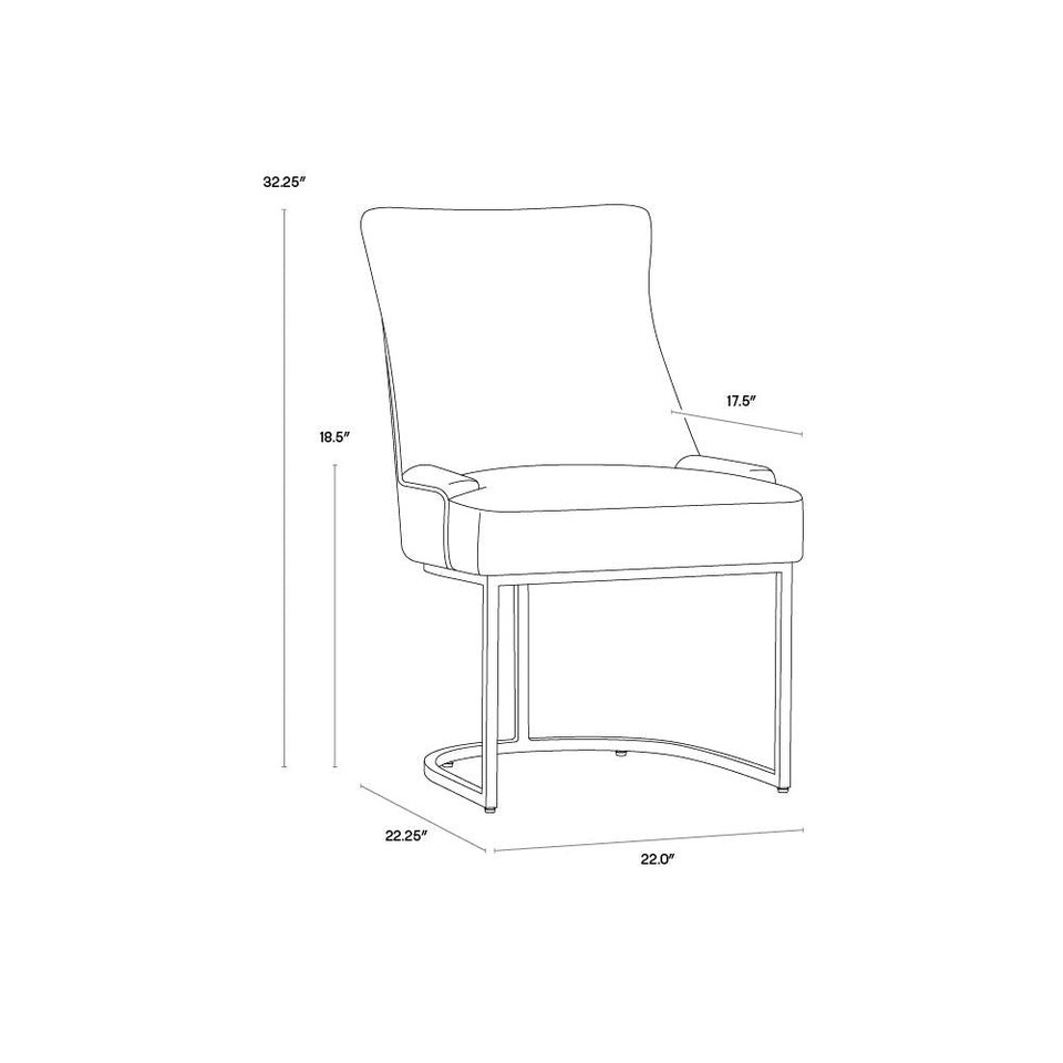 Florence Bravo Metal Dining Chair, view 5