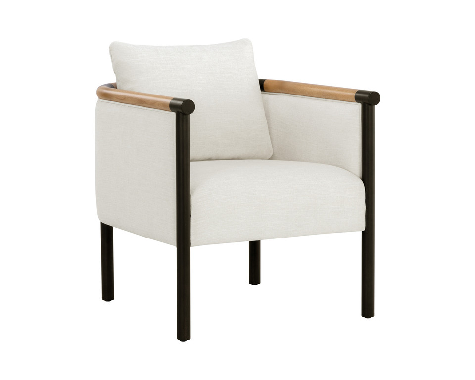 Wilder Heather Ivory Tweed Lounge Chair