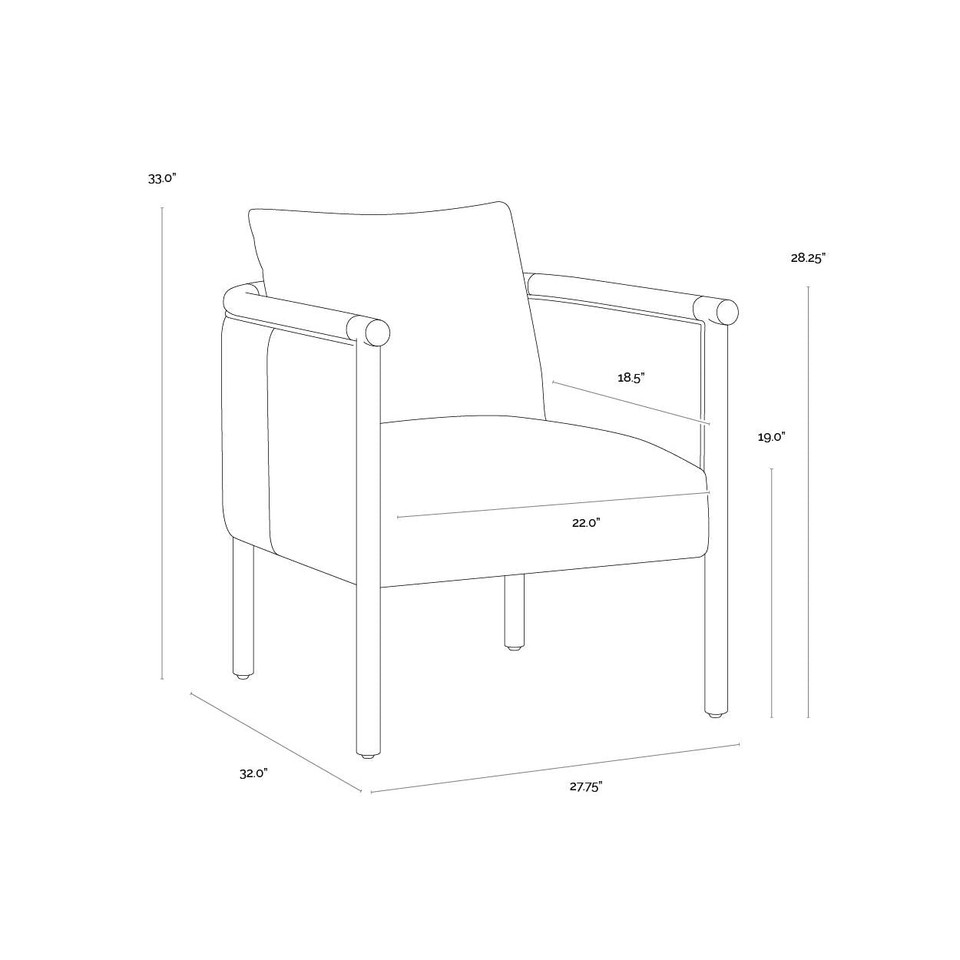 Wilder Heather Ivory Tweed Lounge Chair, view 4