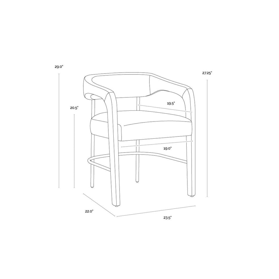 Mavia Dining Ludlow Sesame Leather Armchair, view 4