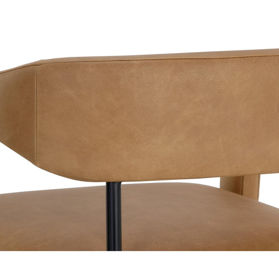 Mavia Dining Ludlow Sesame Leather Armchair, view 3