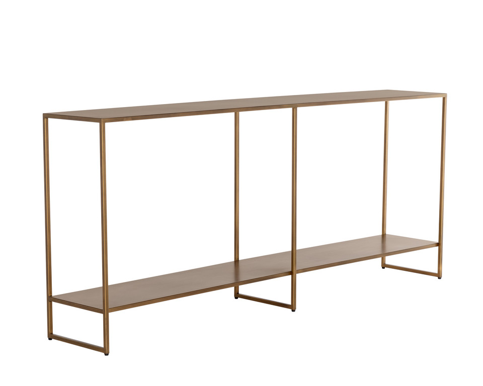 Eiffel Antique Brass Console Table