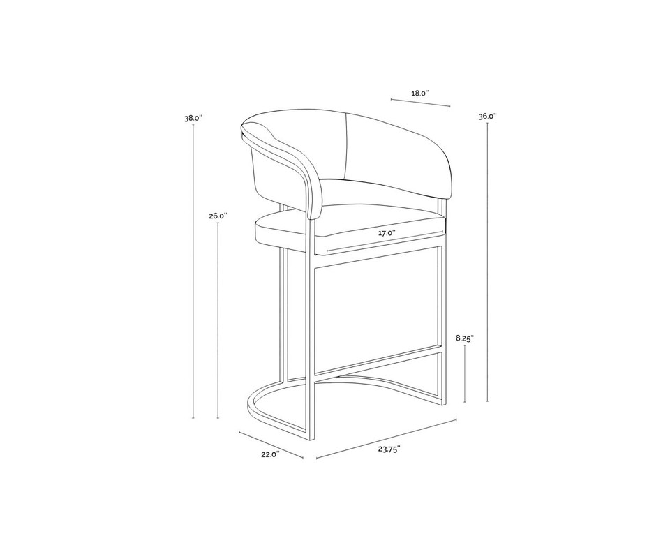 Marris Gold - Danny Teal Counter Stool
