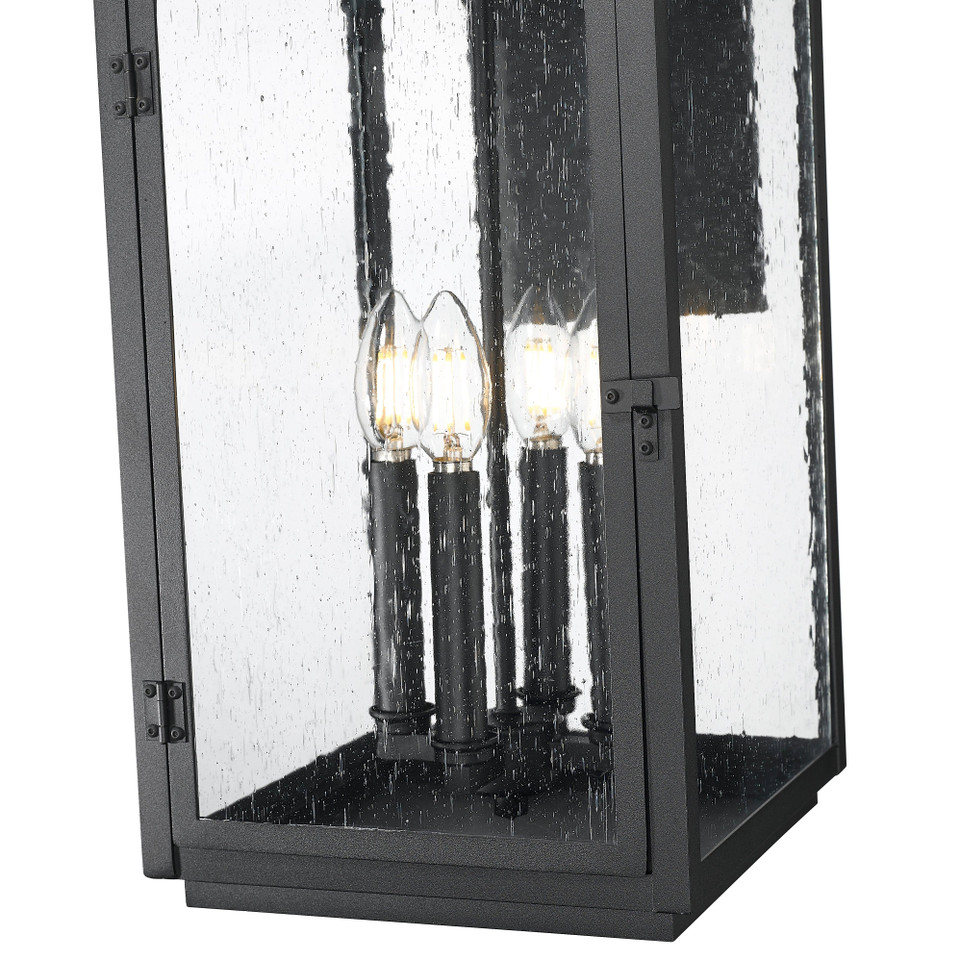 Sand Black Seedy Glass Wall Lantern, view 4
