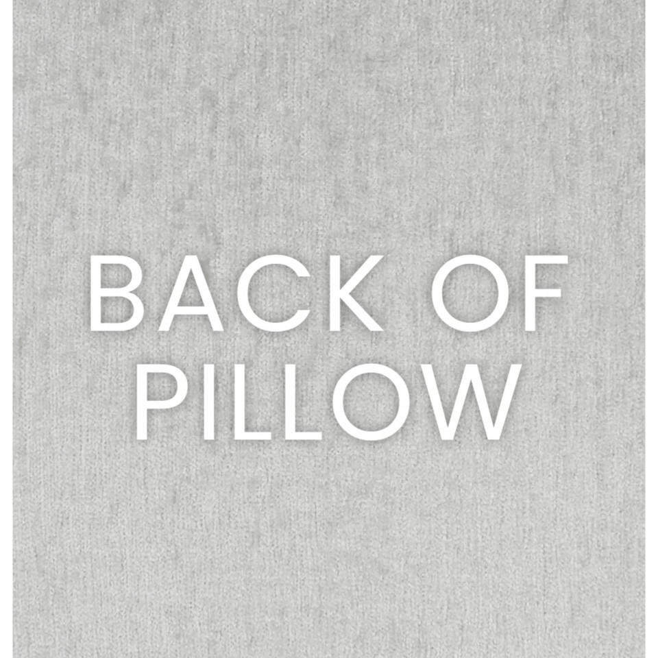 Selfie Onyx Decorative Pillow back, showing the seamless zippered cover and plush texture.