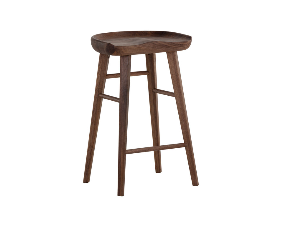 Dominic Walnut Counter Stool