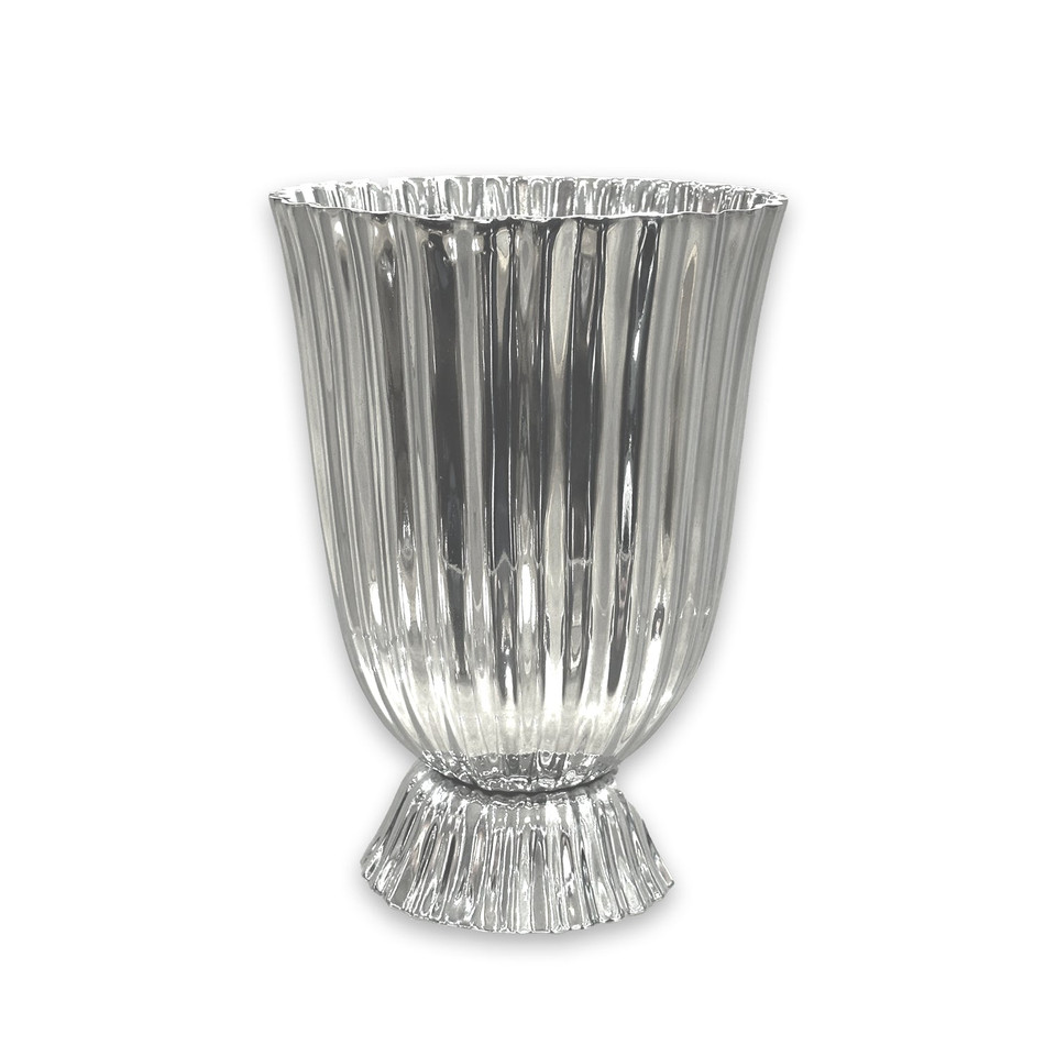 Vintage Silver Vienna Large Vase | Bone & Brass