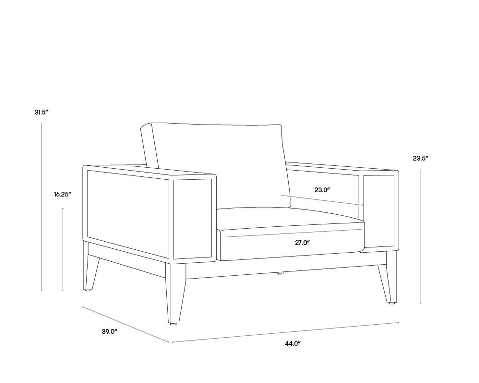 Salerno Gracebay Grey Armchair