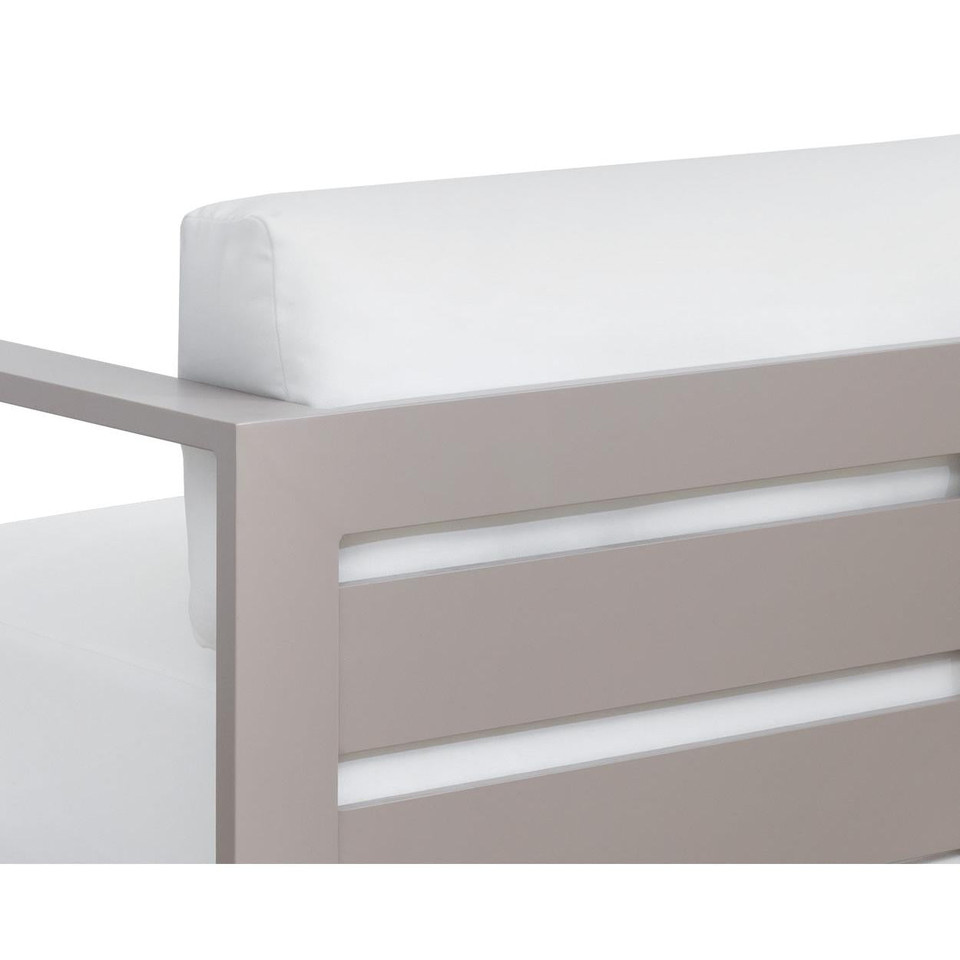 Tavira Greige & Stinson White Outdoor Sofa, view 6