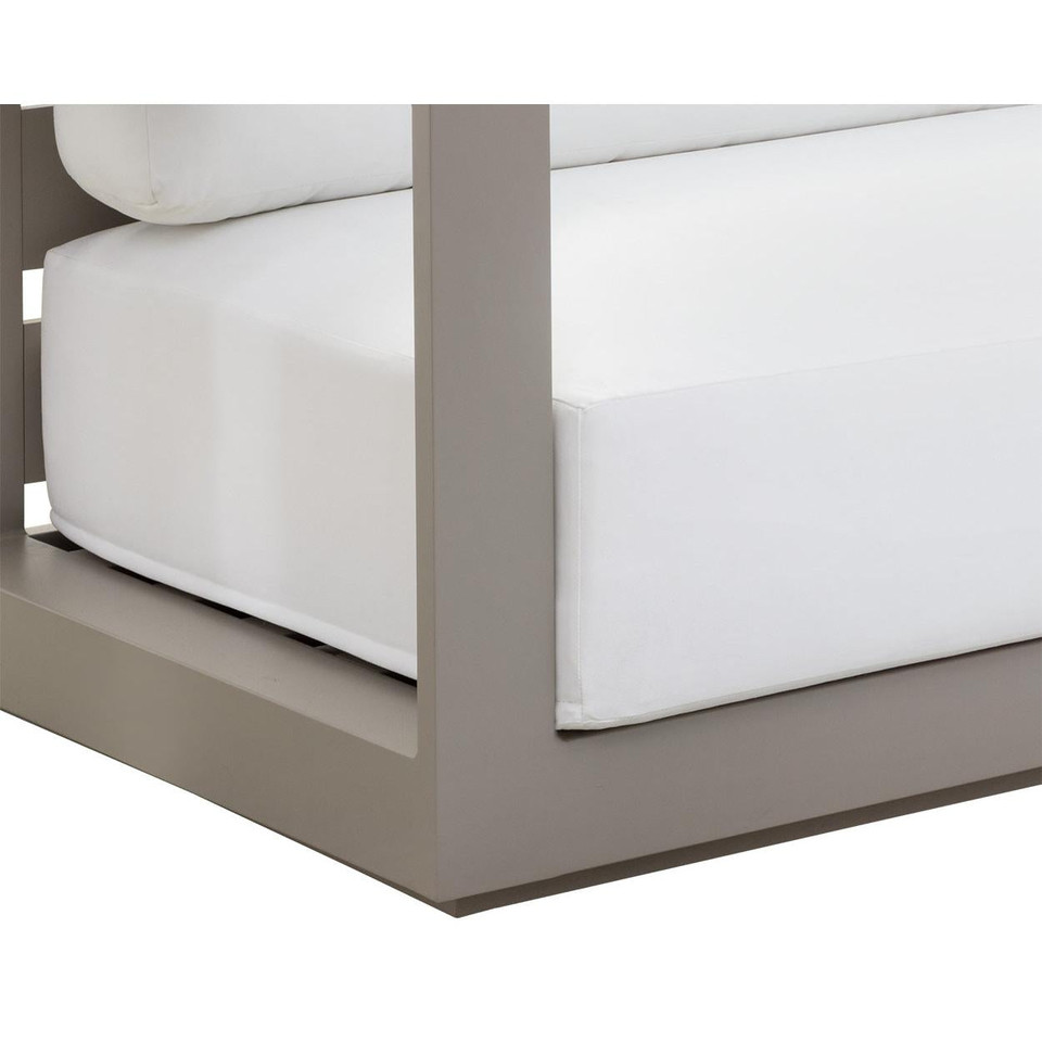 Tavira Greige & Stinson White Outdoor Sofa, view 4