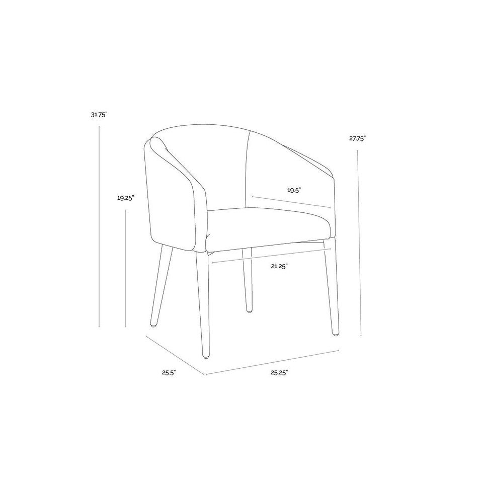 Sheva Dining Ernst Sandstone / Meg Ash Armchair, view 4