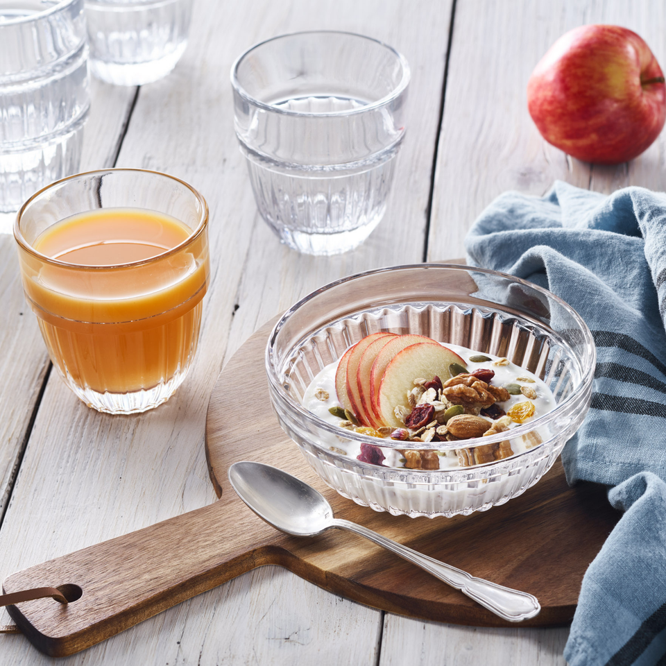 Cédrat Clear Glass Dinner Bowl – Set of 4, view 2