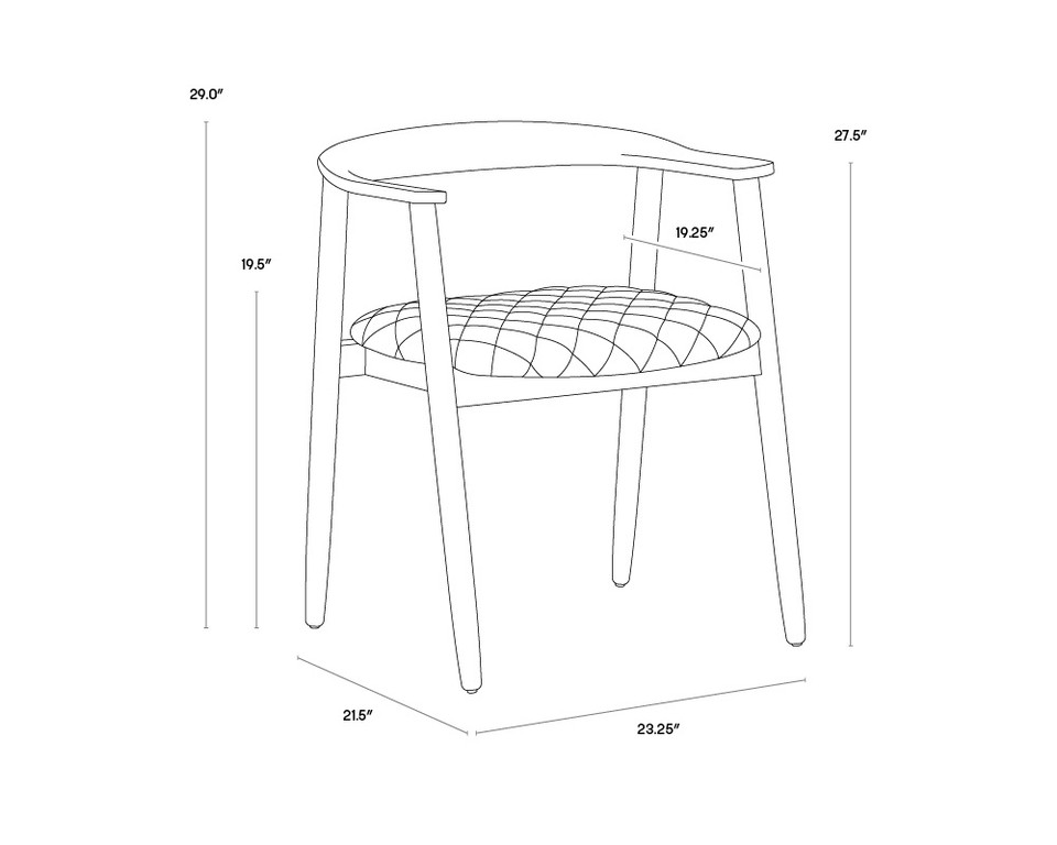 Jeremy Dining Black Armchair