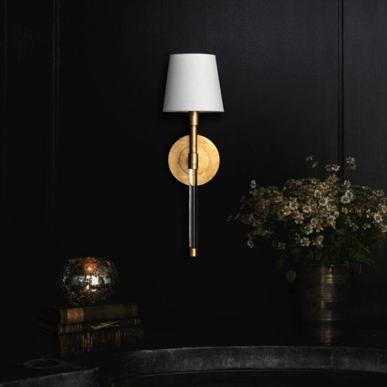 Auburn Brass & Crystal Sconce, view 2