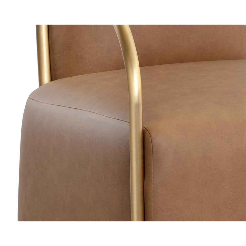 Cicero Milliken Cognac Lounge Chair, view 4