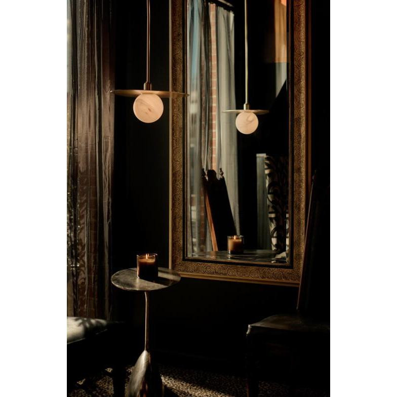 Rizzo Patina Brass Accent Table - Table Side View | Bone & Brass