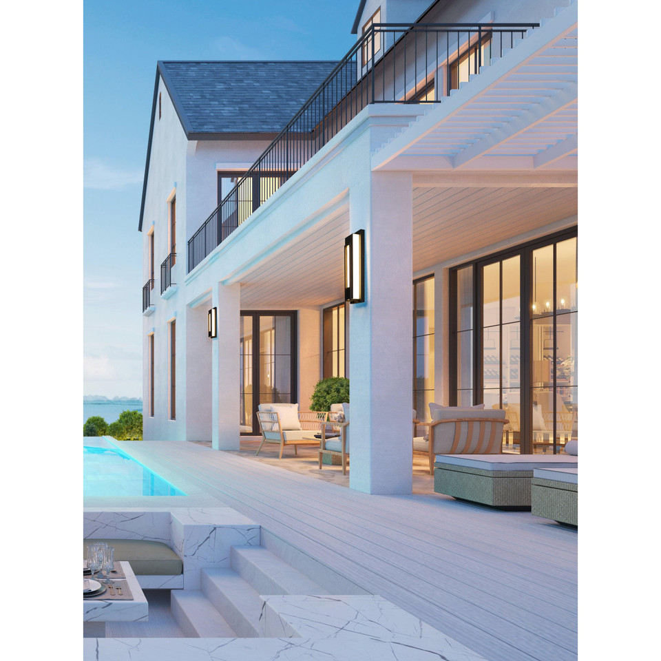 Black Keaton Outdoor LED Wall Light, view 2