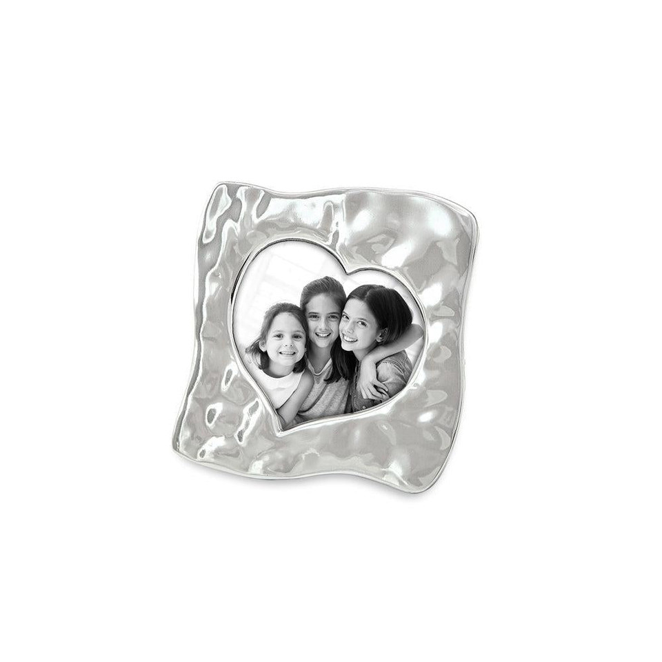 Giftables Curved Heart 5 x 5 Frame | Bone & Brass