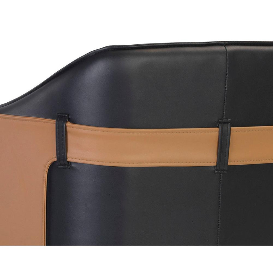 Carter Napa Black / Napa Cognac Counter Stool, view 5