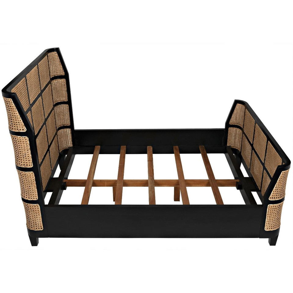 Portia Mahogany Cane Paneled Bed, view 6