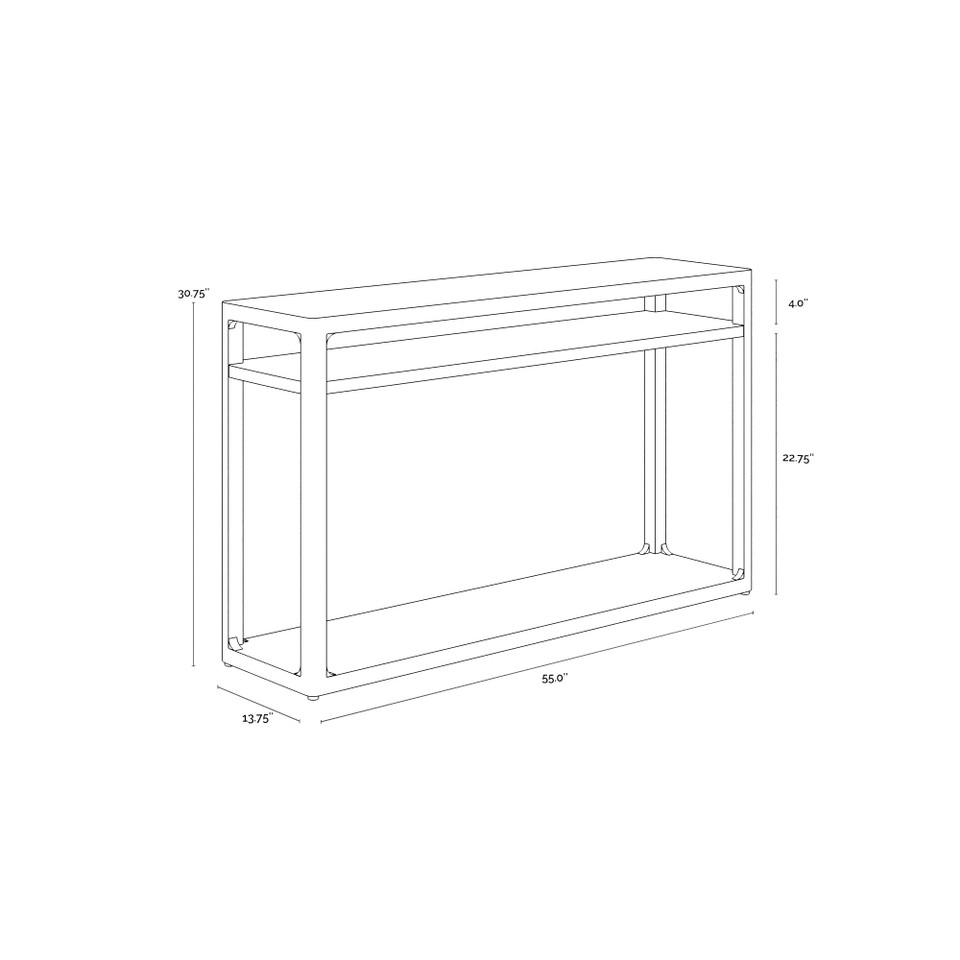 Doncaster Black Console Table, view 3