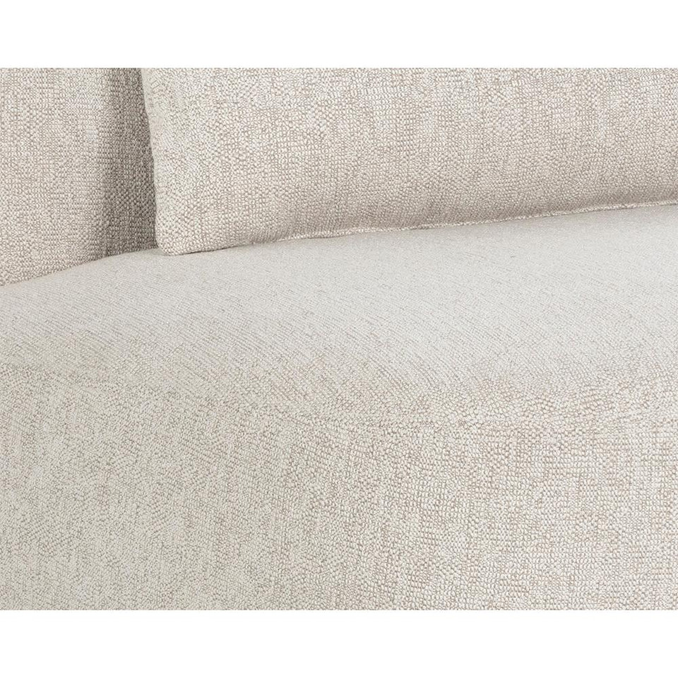Soraya Swivel Armless Dove Cream Chair