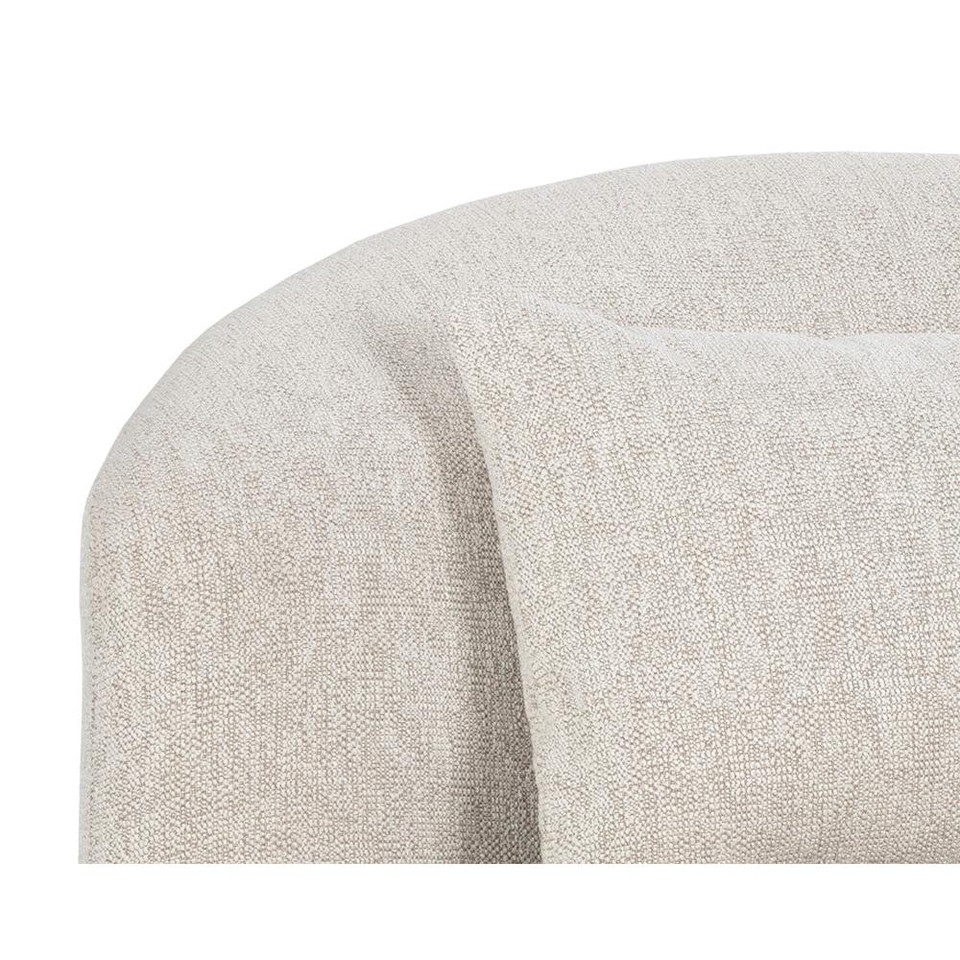 Soraya Swivel Armless Dove Cream Chair, view 2