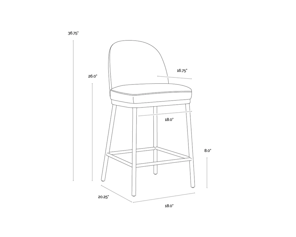 Lavania Meg Taupe / Porcini Taupe Counter Stool