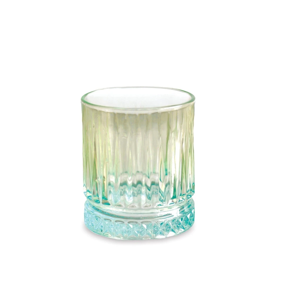 Glass Aquarelle Double Old Fashioned Set 4 (Multi) | Bone & Brass