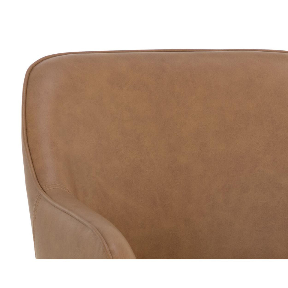 Malachi Dining Milliken Cognac Armchair, view 2